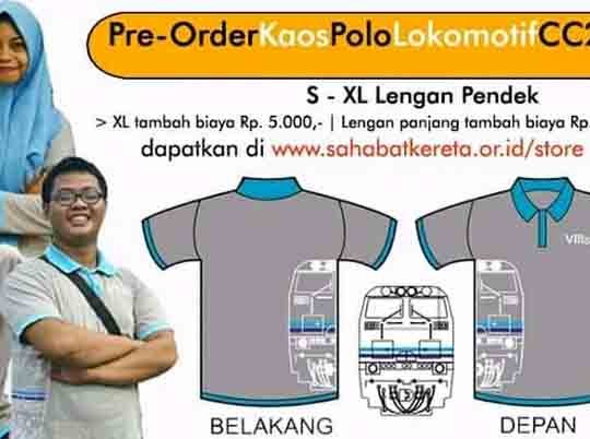 [PRE-ORDER] Kaos Polo Lokomotif CC204 old Livery